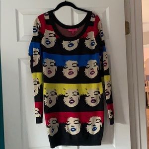 Betsey Johnson Andy Warhol Marilyn Monroe Sweater